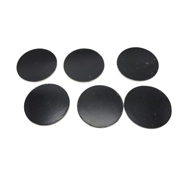 Vintage Hand Painted Chickadee Coaster Set Box & 6 Coasters - Picture 3 of 9